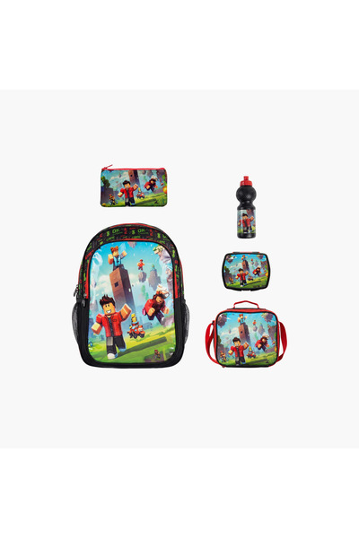 Royal Falcon Action Hero Blox 5-Piece School Backpack Set for Boys 5-8 Years ...