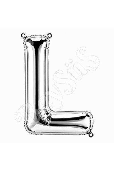 BeySüS Letter L Foil Balloon Silver Color (100 cm)