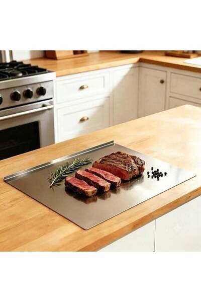 Generic 304 Stainless Steel Cutting Board with Lip, Large Non Slip Chopping B...
