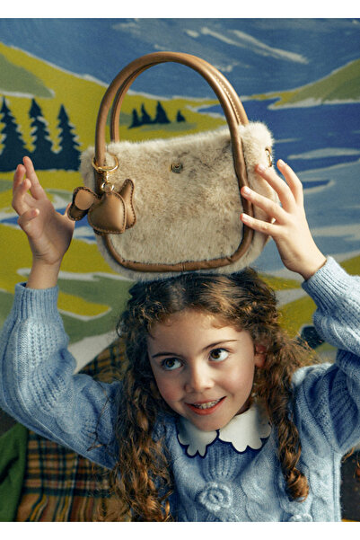 MAYORAL Girl's Faux Fur Plush Shoulder Bag 10320