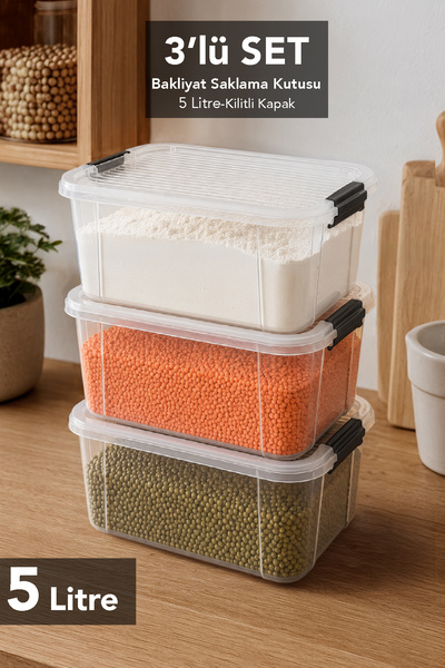 Meleni Home Organizator de alimente cu capac de blocare în 3 compartimente - ...