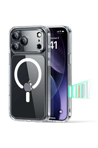 ESR Husă pentru iPhone 17 Pro, Classic Hybrid HaloLock, negru/transparent - t...