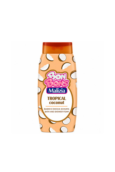 Malizia Noua Spumă de Baie și Duș Bon Bons Tropical Coconut - 500 ml