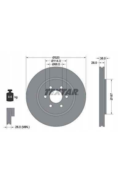 TEXTAR 92164405/TEX HAM DISC NISSAN P. NAVARA/PATHFINDER 2.5-3.0 DCI 05-