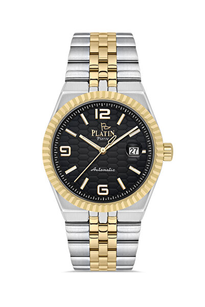 Platin Pierre Steel Strap Calendar Men's Wristwatch Sa-Pl-1302Ga-D2