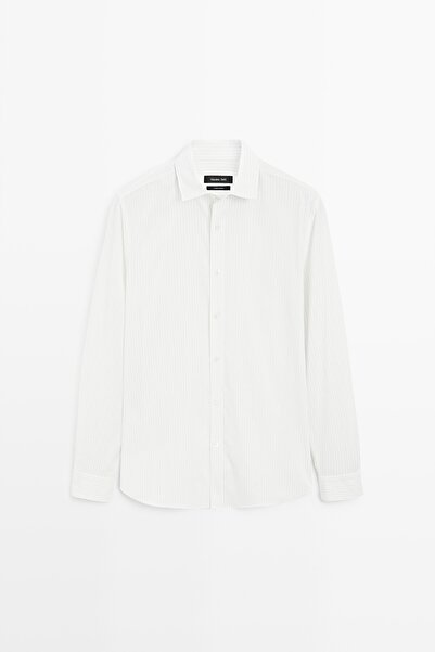 Massimo Dutti %100 pamuklu çizgili gömlek