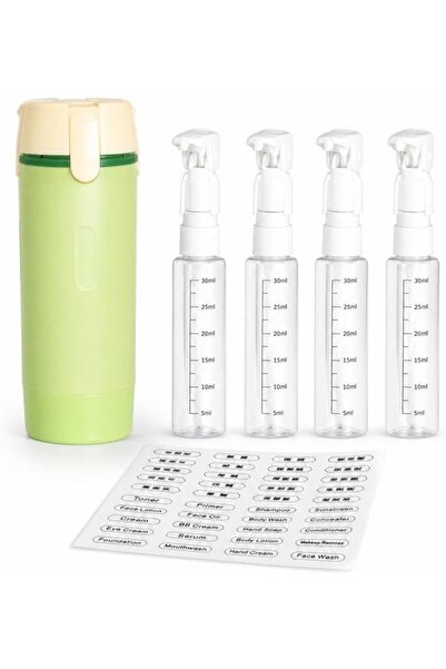 Busstier 4'ü 1 Arada Seyahat Pompalı Şişe Seti, 4x30 ml Doldurulabilir Kabin ...
