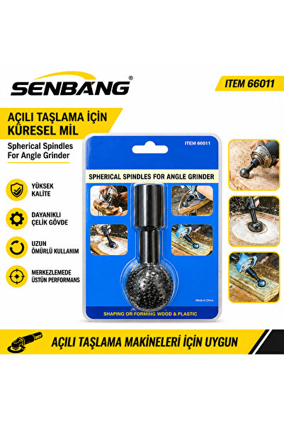 SENBANG 40 mm Küresel Ahşap Oyma Freze Topu Taşlama Ucu – Spiral Taşlama (Avu...