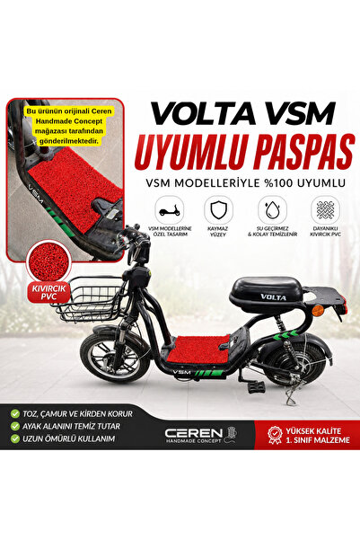 Volta Vsm Uyumlu Kıvırcık Paspas, Elektrikli Scooter Paspası, Modifiye Vsm Pa...