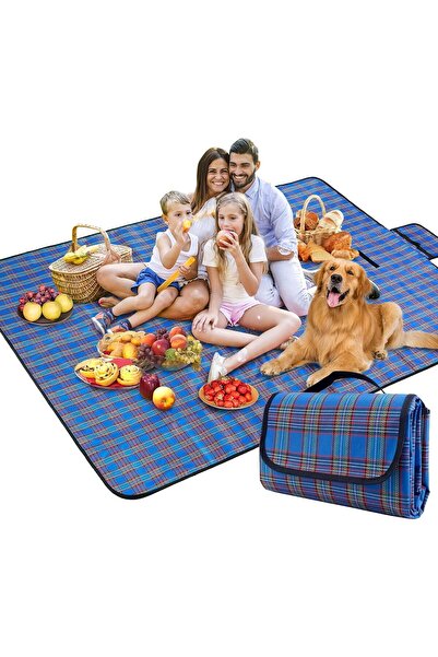 Arabest Picnic Blanket Waterproof, Tartan Camping Blanket, Picnic Mat With Ca...