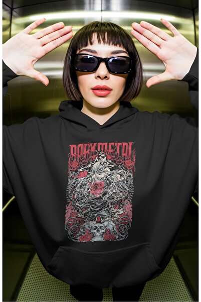 SEVBANO Baby Metal Rock Trupa de muzică metalică Hanorac premium supradimensi...
