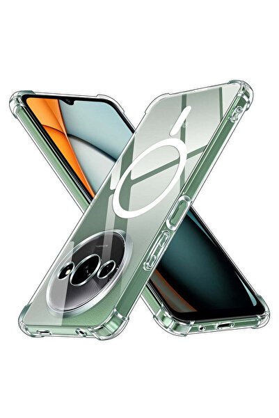 Techsuit Husă pentru Xiaomi Redmi A3, Antișoc, din Silicon Transparent, MagSa...