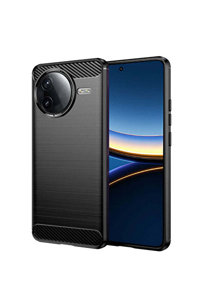 Techsuit Husă pentru Xiaomi POCO F7 Pro, Silicon Carbon, negru - negru