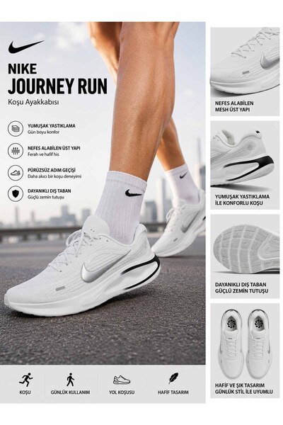 Nike Journey Run Erkek Koşu Ayakkabısı Beyaz Günlük Spor Ayakkabı ComfiRide Y...