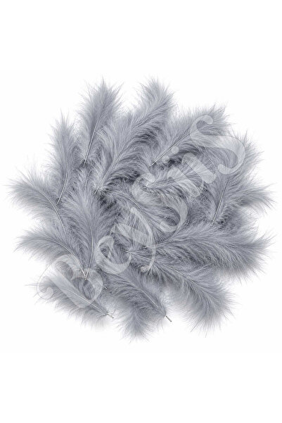BeySüS Ornamental Bird Feather Gray 100 Pieces