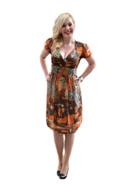 OEM Rochie de primava-vara, material fin, culoare maro