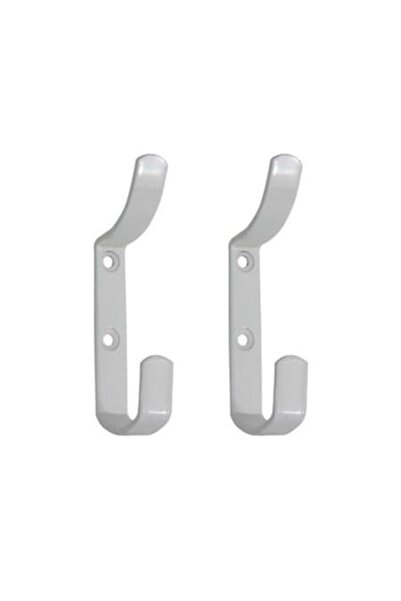 flores Set de 2 cârlige metalice de perete BES, 110mm, Albe