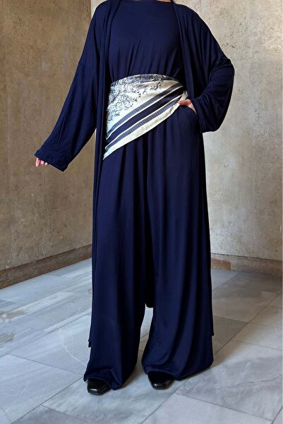 Faya Boutique Navy Blue Three-Piece Cozy Set