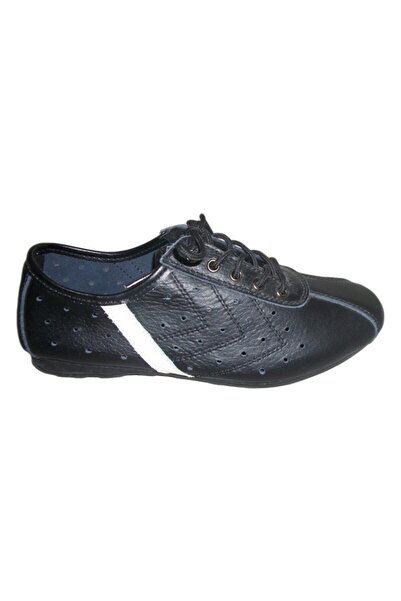OEM Pantof tineresc, culoare neagra, piele naturala de calitate