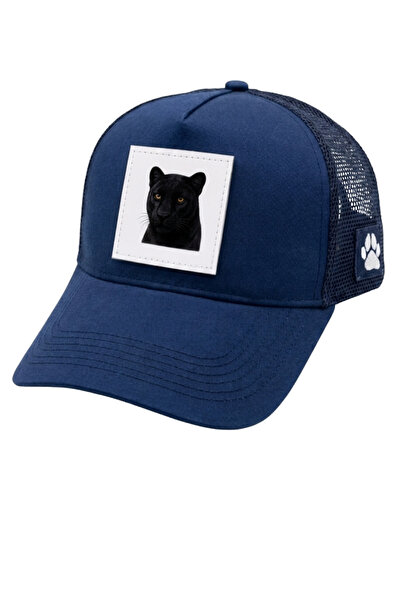 All animals Black Panther Printed Patch Detailed Mesh Trucker Baseball Cap Un...