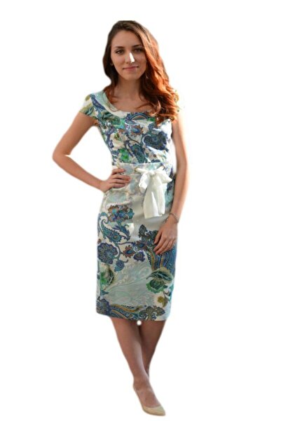 OEM Rochie feminina, cu nuante in tendinte alb