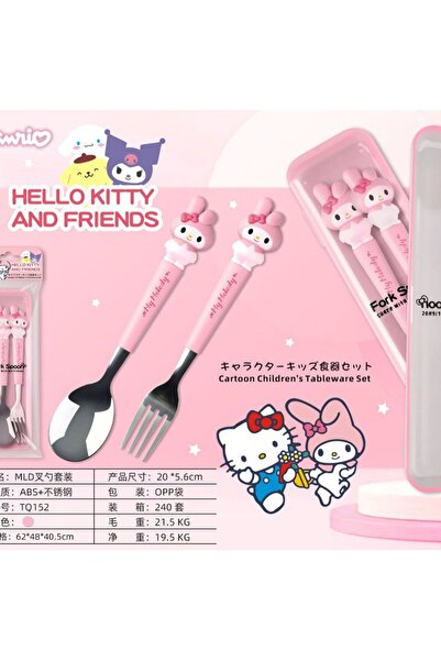 choice2 CJ-MLD Hallo Kitty Spoons and Forks Portable, 3D Cartoon My Melody & ...