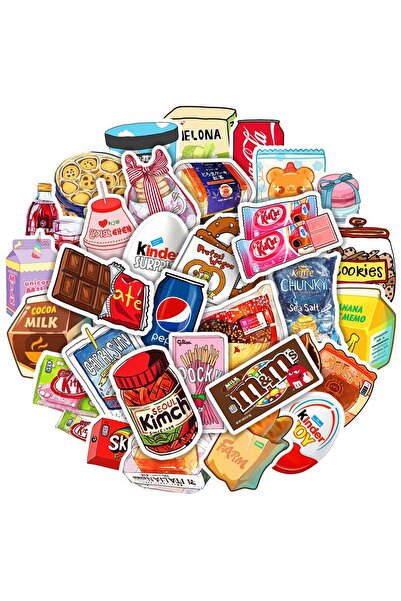 Choice 50PCS 50PCS Ins Style Food Packaging Waterproof Graffiti Stickers For ...