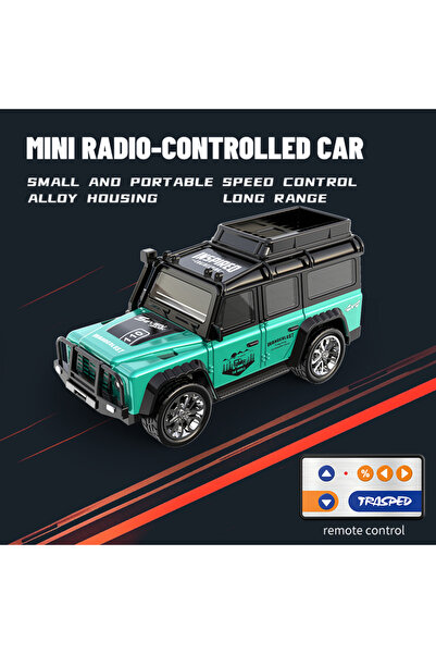 Choice4 6601B-Green 6601Green RC Car MINI Alloy 1/64 Remote Control Car Conve...
