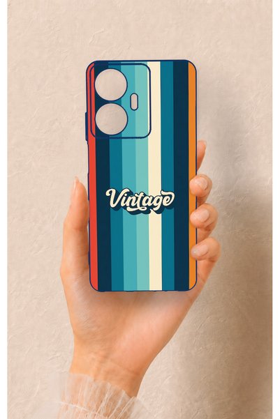 Vip Case Realme C55 Compatible Vintage Patterned Silicone Case