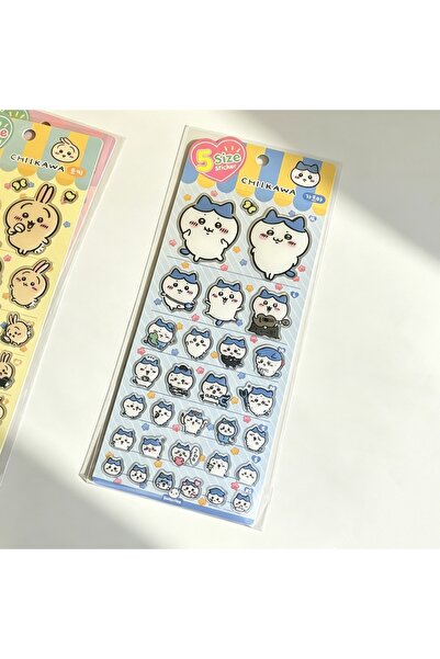 Choice4 B Chiikawa cartoon glue, 3D three-dimensional stickers, cute Hachiwar...