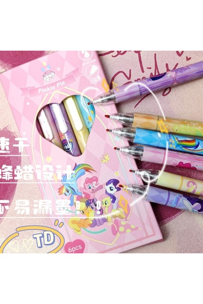 Choice هاسبرو 6 قطع في العلبة، أقلام أنمي كاواي لطيفة من ماي ليتل بوني، أقلام...