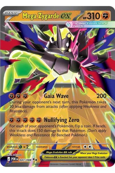 Pokemon TCG Mega Zygarde Ex - 047/088 - Me03: Perfect Order (Por) Original Card