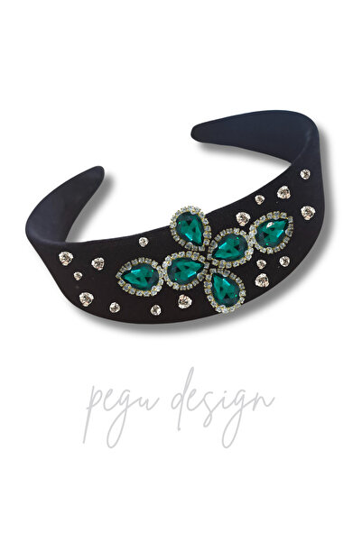 pegu baby collection ΣΕΙΡΑ DİANA ΜΕ ΠΕΤΡΕΣ ΛΟΥΞ ΚΑΙ ΜΑΥΡΟ ΒΕΛΟΥΔΙΝΟ ΣΤΕΦΑΝΙ