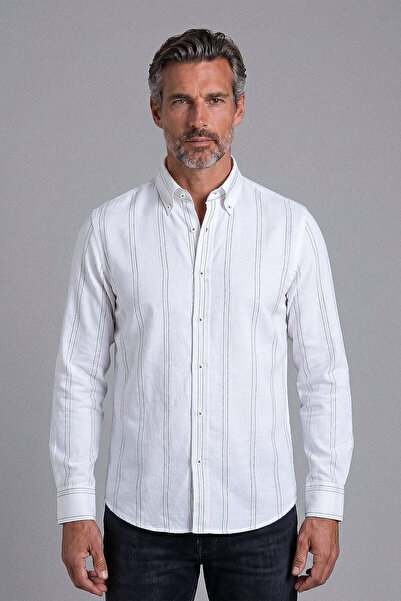 Bisse Green Long Sleeve Pal Collar Shirt Without Pockets