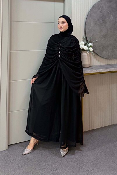 Hazamoda Fig Stone Detailed Jumpsuit Black