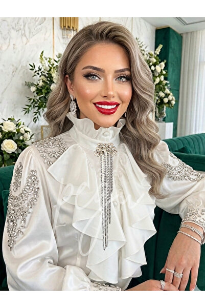 pegu baby collection LUKS ZİNCİRLİ KURDELE BROŞ TAŞLI ÖZEL TASARIM , İĞNELİDİR