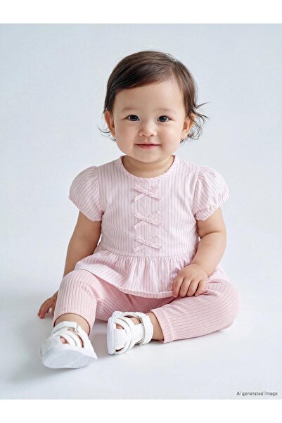 LC Waikiki Striped Baby Girl Set (S6)