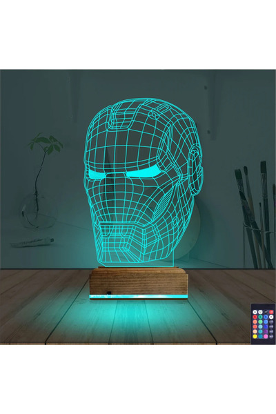 Genel Markalar Ironman Robot 3D Lamba - Masa Gece Lambası