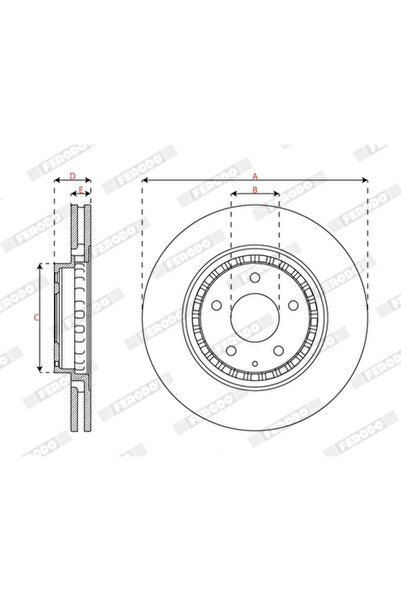 FERODO Set Discuri Frana Mazda 6/Cx-5/Cx-9 2012-2020