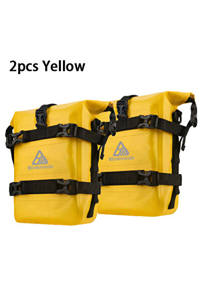 Choice1 2pc Yellow Motorcycle Bumper Bag Waterproof Motocross Crash Bars Repa...
