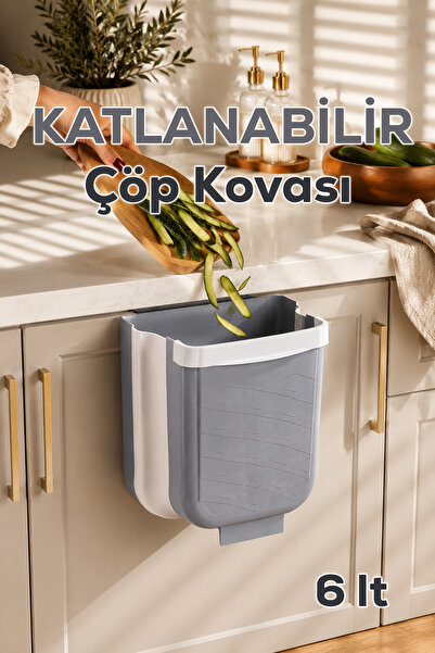 Porsima L-00869-2 Asılabilir Dolap İçi Düzenleyici Organizer Katlanabilir Çöp...