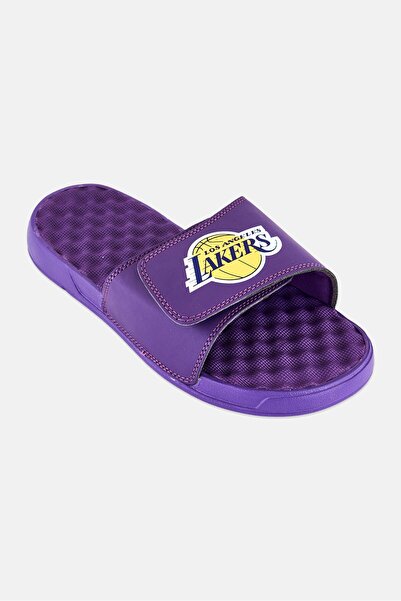 iSlide Men Los Angeles Lakers Primary Logo Slip On Slides, Purple