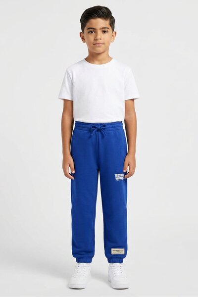 The Giving Movement Kids Boy Brand Logo Jogger Pants, Blue