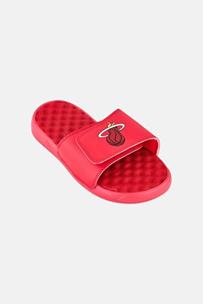 iSlide Kids Boy Miami Heat Primary Logo Slip On Slides, Red