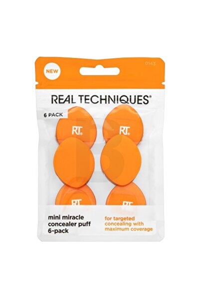 Real Techniques Bureței de machiaj Mini Miracle Concealer Puff, pachet de 6