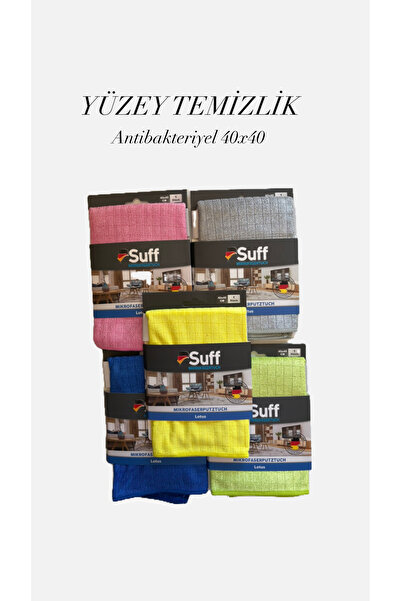 Suff YÜZEY TEMİZLİK BEZİ 40x40 5 Farklı Renk Seçeneği