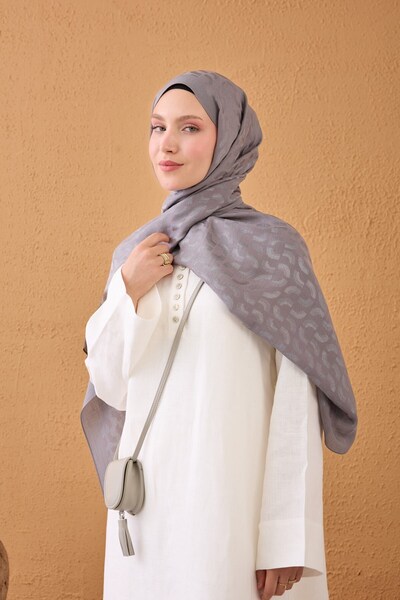 Silk Home Naia Cotton Shawl Lune Dark Gray