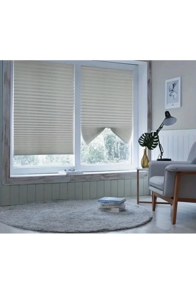 DAVIDAMI CONCEPT Jaluzea plisată, fără găurire, cu sistem de montare adeziv inclus, dimensiune 150 cm x 60 cm, Gri