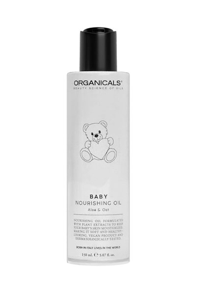 Organicals Ulei nutritiv pentru bebeluși cu Aloe și Ovăz, ulei hrănitor pentr...