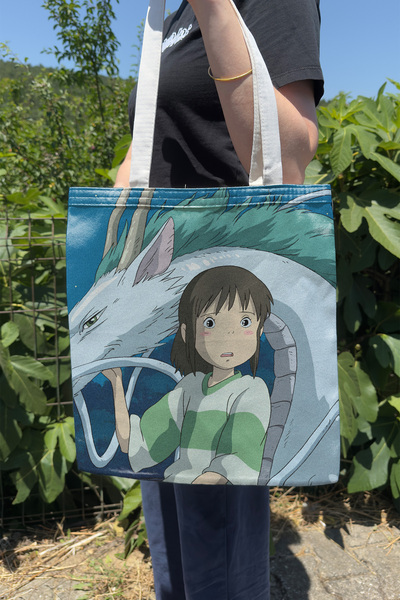 ZipZap Spirited Away V3 Summer Winter Double-Sided Canvas Print Tote Bag Anim...